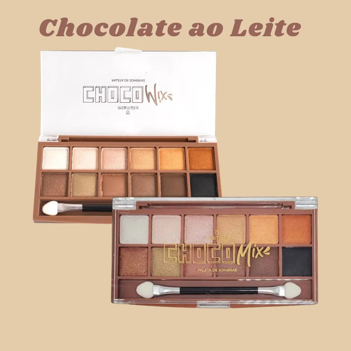 Paleta De Sombras Choco Mix 12 Cores - Mia Make